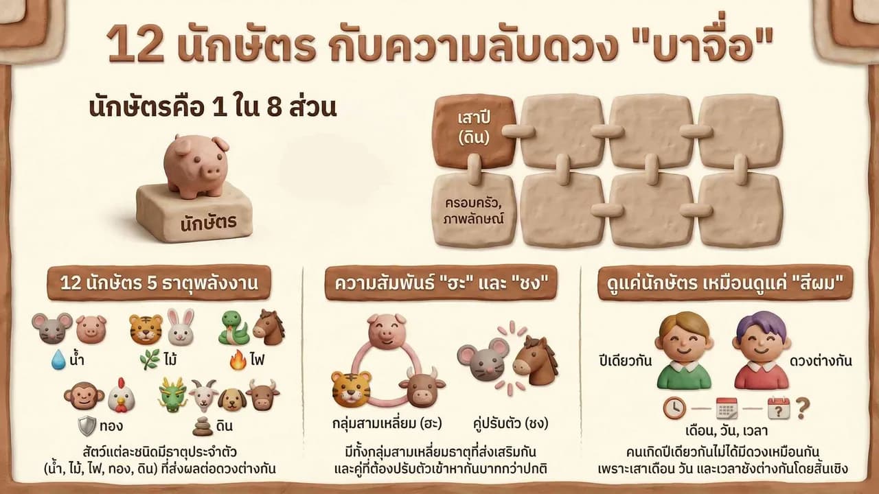นักษัตรจีน 12 ราศี กับดวงบาจื่อ — สัมพันธ์กันอย่างไร